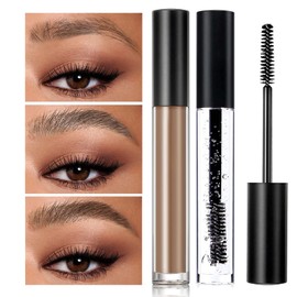 DAGEDA Eyebrow Setting Gel, Clear and Light Brown Brow Fix Gel, Waterproof And Sweat-Proof Eyebrow Repair Liquid Brows Styling Beauty Salon Home Use Makeup, 1.81oz