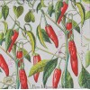 TWO Individual Napkins Chili Pepper Lunch Decoupage (597)