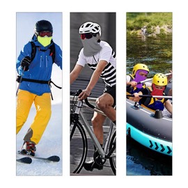 Xeoxarel 5 Pack Balaclava Face Mask, Summer Cooling Neck Gaiter, UV Protector Motorcycle Ski Scarf for Men/Women Pink