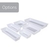 Smart Design Plastic Drawer Organizer - Set of 2-6.75 x