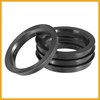 Partuto 72.6mm to 58.1mm Universal Car Hub Centric Rings Black