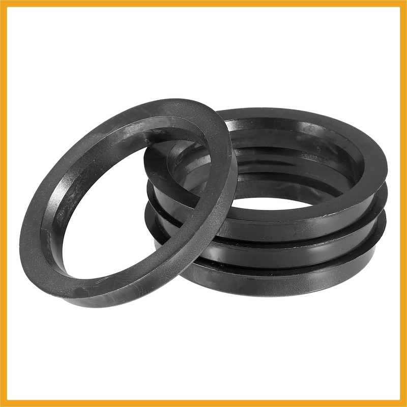 Partuto 72.6mm to 58.1mm Universal Car Hub Centric Rings Black
