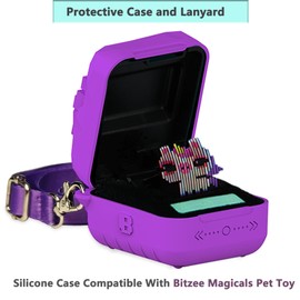 RAWECUD Silicone Case for Bitzee Magicals Interactive Toy Digital Pet, Protective Skin Cover for Bitzee Magicals Virtual Electronic Digital Pet Accessories (Purple)