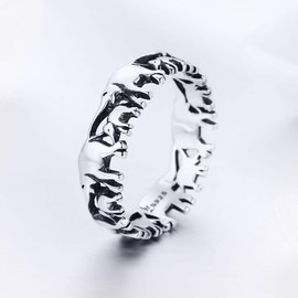 Trendy 100% 925 Sterling Silver Stackable Animal Collection Elephant Family Finger Rings for Women Silver Jewelry (7)