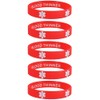Blood THINNER Medical Alert ID Privacy Enhanced Silicone Bracelets RED