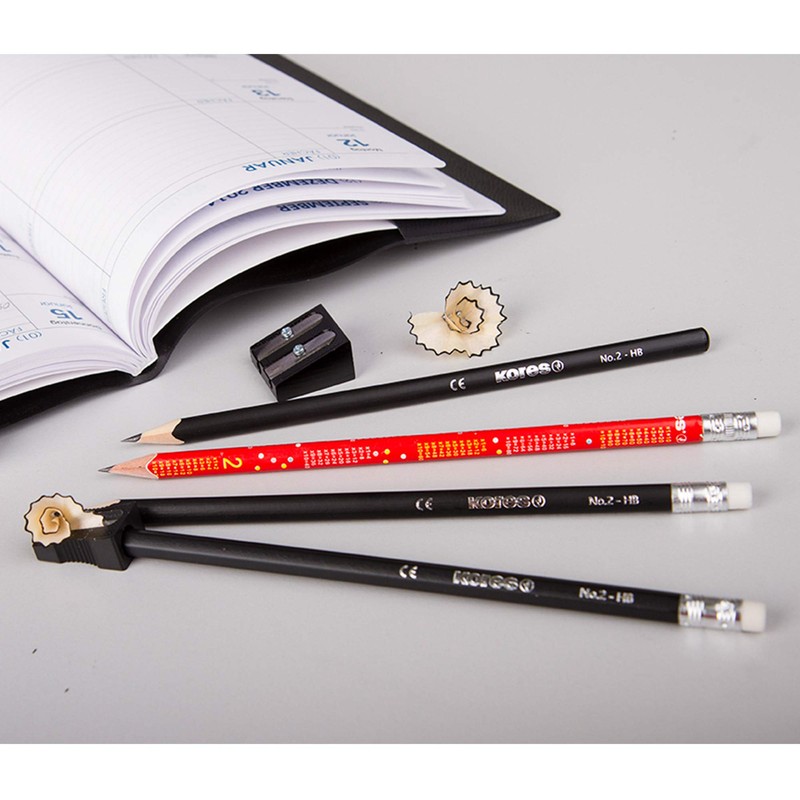 Kores Grafitos HB Pencil with Eraser (Pack of 72) Black