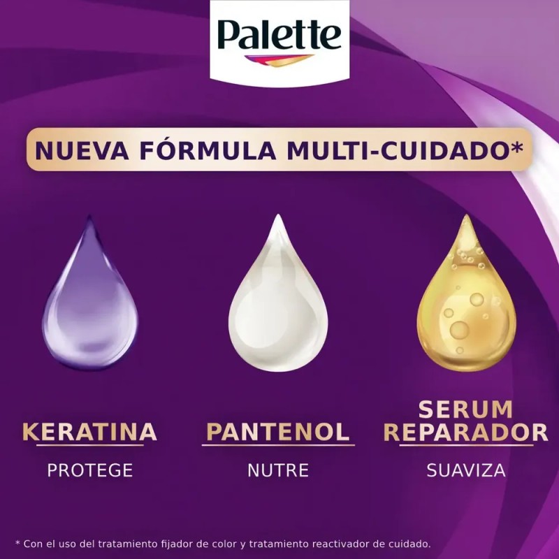 Pack x2 Kits Tinte Para El Cabello Palette 1-0 Negro