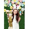CHAIYA 5X7FT Happy Easter Backdrop Spring Green Grass Photography Background