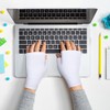 6 pares de guantes de eccema sin dedos hidratantes para