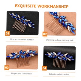 Beavorty 5pcs Bridal Hair Accessories for Women Rhinestone Crystal Hair Comb for Wedding Party