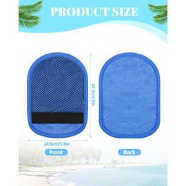 Aecsze 2 PCS Sand Remover for Beach, Soft Wipe Off Mitts for Sand Removal, Ideal for Beach, Volleyball, Surf