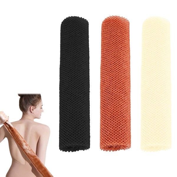 Bisienya Skin Scrubber Sponge Exfoliating Net 3-Pack African Net Sponge