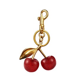 Johiear Cherry Keychain Cherry Bag Charms Purse Charms for Handbags Cute Cherry Accessories Gifts for Women Purse Charms for Handbags Cherry Charm Keychain For Women