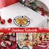 MikiUp Jacquard Rectangle Christmas Tablecloth - Xmas Snowflakes Glitz Metallic
