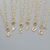 Jukoclut Paperclip Chain Toggle Clasp Initial Pendant Letter Necklaces for