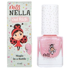MISS NELLA Peel-Off Nail Polish for Kids (Itsy Glitsy Hippo)
