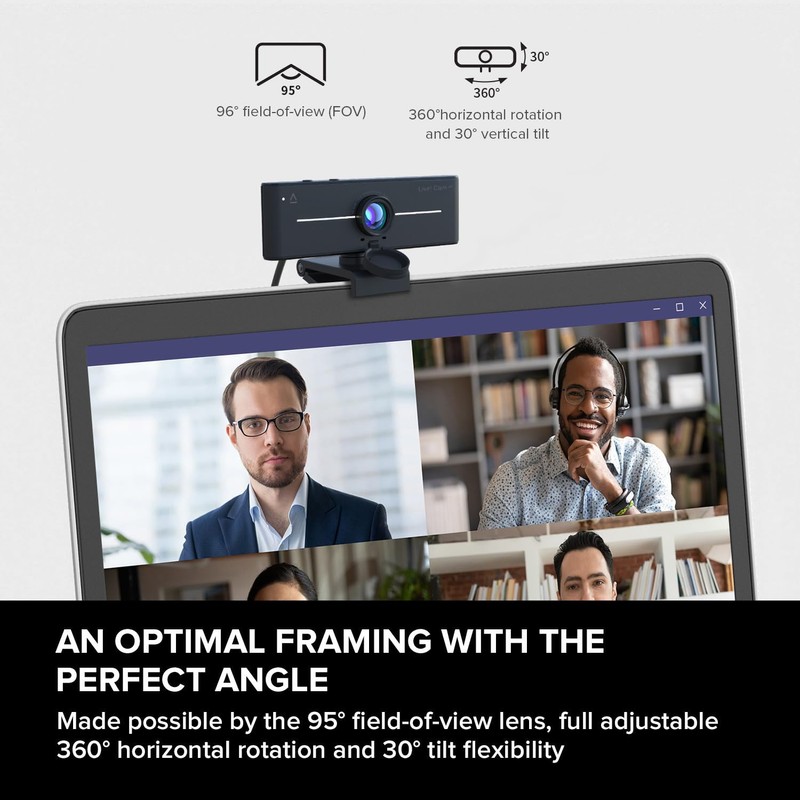 CREATIVE Live! Cam 4K UHD USB Webcam with Backlight Compensation,
