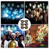 3Pcs Christmas Party Diffraction Glasses, Chrismas Tree Snowflake Snowman Effect