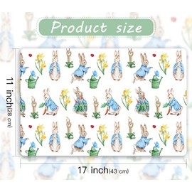 WRAPAHOLIC 50 Sheets Easter Paper Place Mats - 11 x 17 Inch Disposable Placemat Rabbit Rustic Farmhouse Decorative Paper Table Mats Kitchen Table Setting Spring Party Supplies