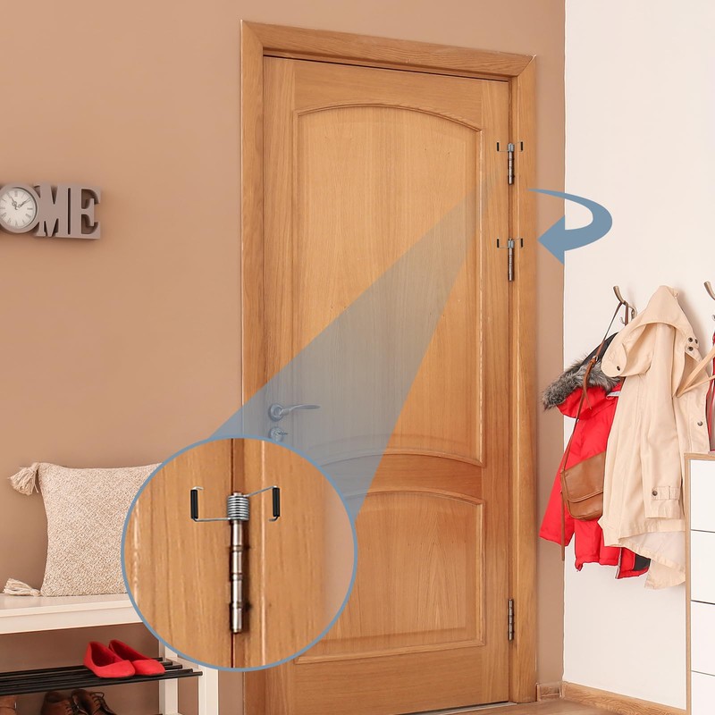 Yaocom 6 Pcs Butterfly Spring Hinge Door Closer Self Closing
