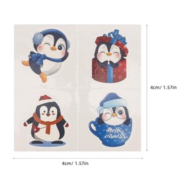 VICASKY 1set Christmas Temporary Fake Skin Stickers for Holiday Parties Charming Cartoon Designs Easy to Apply Remove Vibrant Colors for Festive Gatherings and Seasonal Decorations