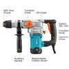 Berserker 1-1/8" SDS-Plus Rotary Hammer Drill with Safety Clutch,9 Amp