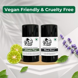 The Black Stuff Mens Deodorants - Pine and Black Stout Mens Natural Deodorants for Odor Protection