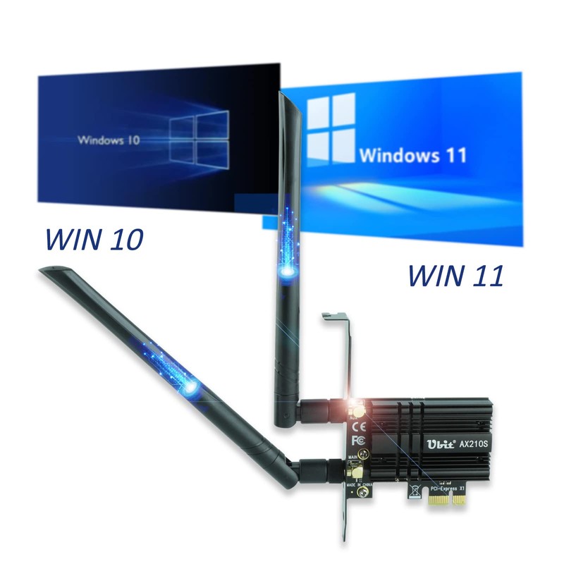 Ubit WiFi 6E AX210 PCIE WiFi Card Extends to 6GHz