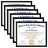 FIXSMITH 8.5x11 Diploma Frame, Black Picture Frame with Clear Plexiglass,