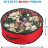 Ram® Premium Luxury Red Christmas Xmas Wreath Storage Bag Decoration