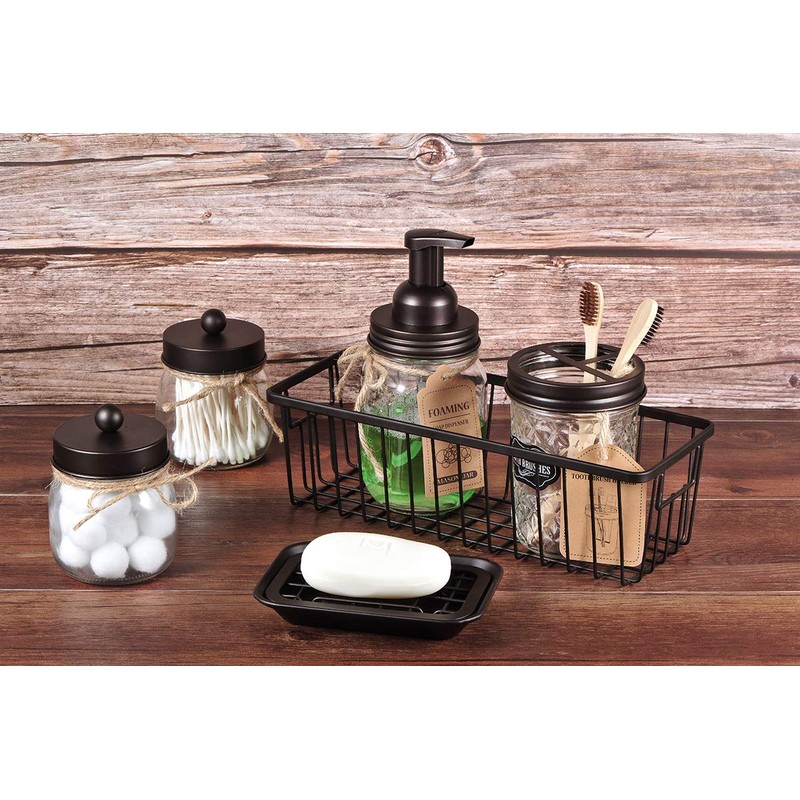 Kitchen and Bathroom Soap Dish Tray - Metal 2-Piece Soap