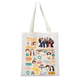 MEIKIUP 70s Show Canvas Tote Bag 70s Show Reusable Bag Shopping Bag 70s Show Retro Classic TV Show Fans Gift (CA 70s TB)
