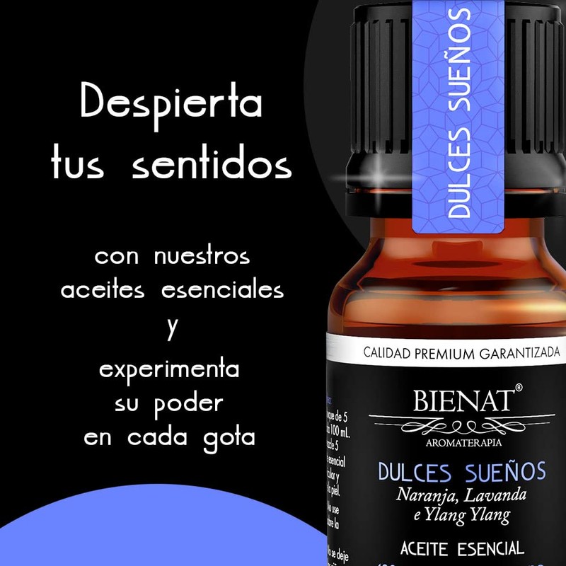 BIENAT AROMATERAPIA Aceite Esencial Dulces Sueños I (Lavanda, Naranja e
