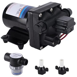 BOINE 4008-101-E65 12V Diaphragm Pump Water Pump 12V DC 3.0GPM 55PSI Water Diaphragm Pressure Pump, Self-Priming Pump Compatible with RVs, Ships, Yachts, and Boats