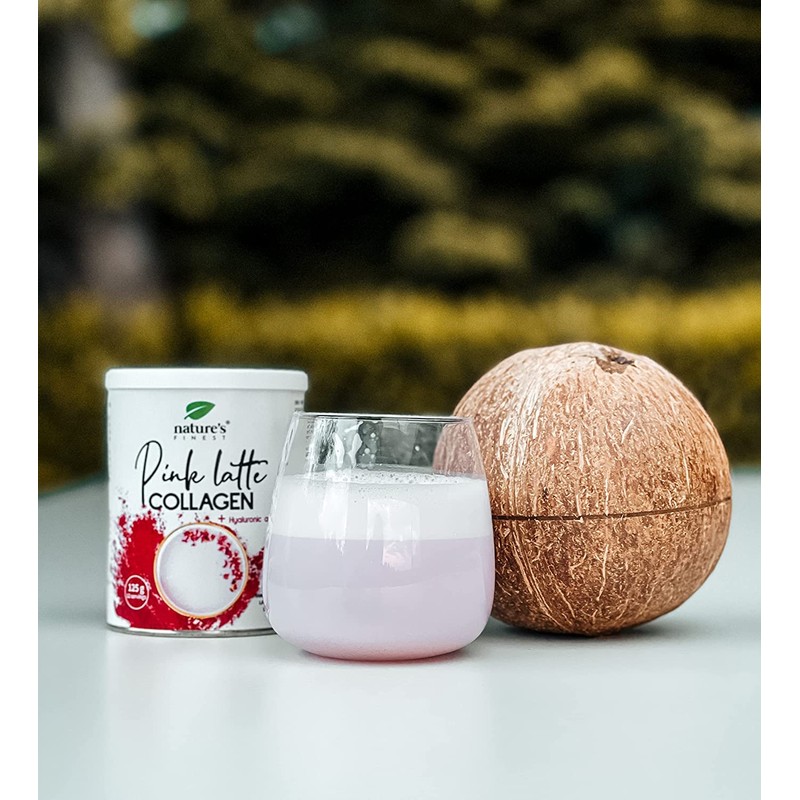 Nature's Finest Pink Latte with Collagen and Hyaluronic Acid, 125