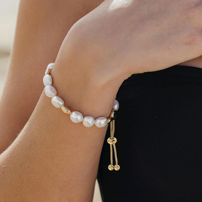 Sewroro 3pcs Adjustable Bracelet Slider Extender Chains Stainless Steel Bracelet