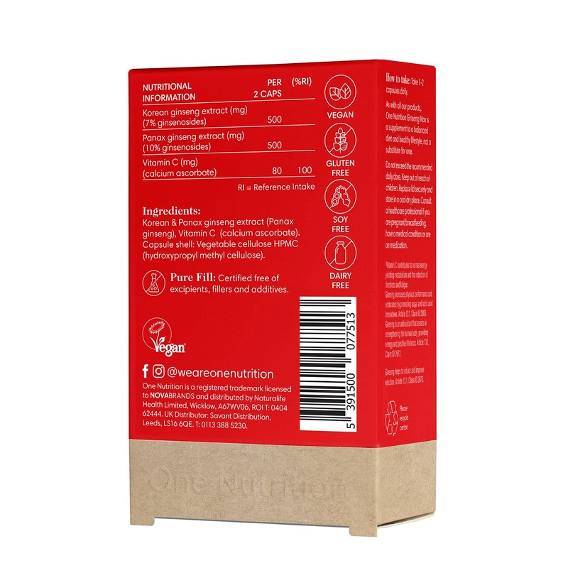 One Nutrition Ginseng Max - 60 Capsules