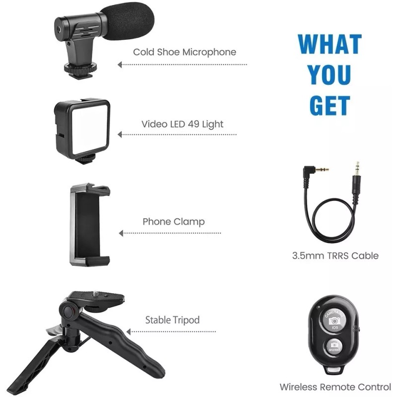 Vlogging Kit Kit De Video Smartphone Vlog Youtube Tripie Soporte