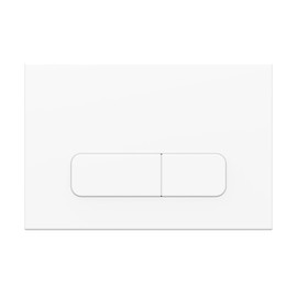 Wunderbad Push Plate Compatible with Geberit Duofix Sigma/Delta/Basic, Actuator Plate for 2 Flush (Matte White)