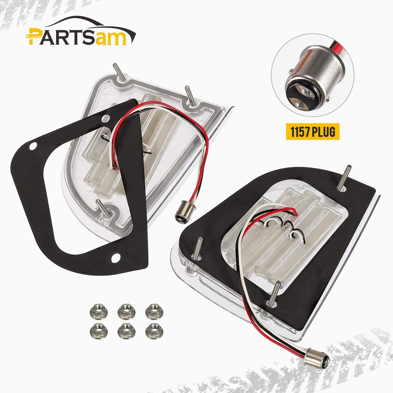 Partsam Clear Lens 29 Amber LED Front P/T/C Light Assembly