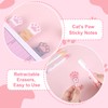 Partideal 9pcs Cute Cat Paw Stationery Set, Kawaii Cartoon Pencil