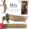 Moresoo Human Hair Extensions, Clip-in Balayage, Remy Clip-In Extensions, Ombre,