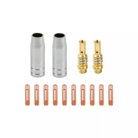 Smart Weld Tips Nozzle Diffuser Liner fit Miller Millermatic Sidekick, Sidekick XL, Cricket - 14-pcs .030" MIG Kit
