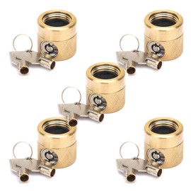 Flow Security Systems | The FaucetLock | Heavy Duty Brass Construction | Prevents Water Theft & Secures Outdoor Bibbs | Promotes Water Conservation | Keyed The Same | FSS 50 | 5 Pack