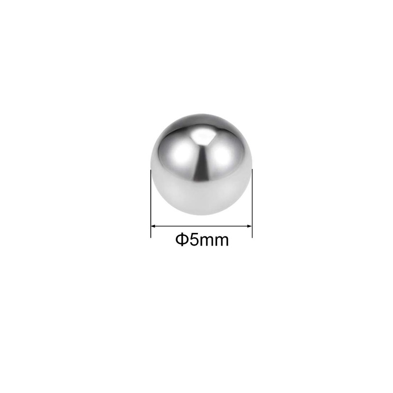 sourcing map 5mm Bearing Balls 304 Stainless Steel G100 Precision