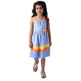 Jona Michelle Girls' Sundress, Blue Stripes, Size 8