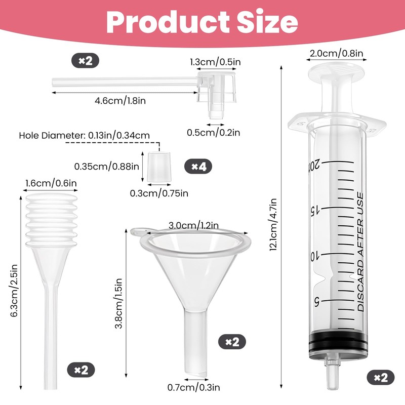 20ml Perfume Refill Pump Tools, 8 Pcs Plastic Perfume Dispenser