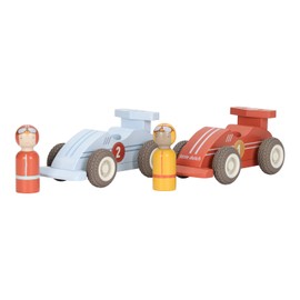 Little Dutch 2526 Wooden Cars Racing Car Pull Back Cars