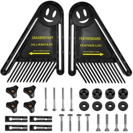 Double Featherboard Table Saw Set, 21 x 16.5 cm Spring Boards with Screws and Washers, Milling Lift Accessories, for Table Saws, Band Saws, Milling Tables, Fence Tools (Black)