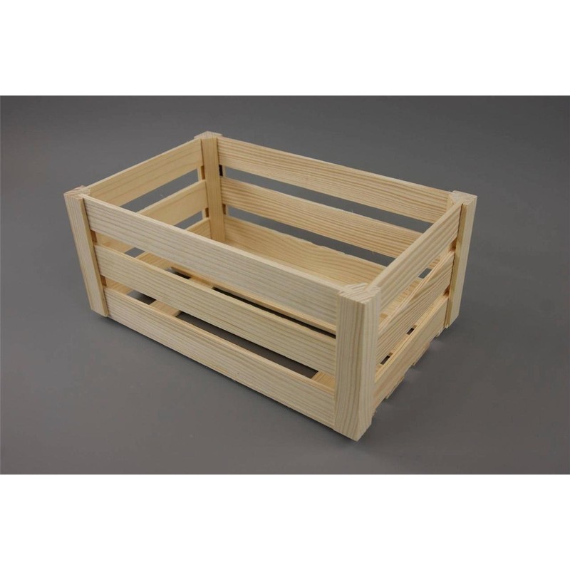 WOODEN CRATE PLAIN WOOD DECOUPAGE BIG MAKE IT VINTAGE (PD31)